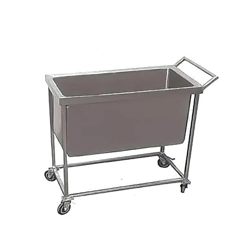 AAYAS INTERNATIONAL SS 30 x 20 x 34 Inch Utility Cart Dish Garbage Collection Trolley for Hotel, Canteen, Kitchen