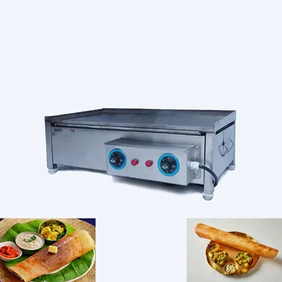 Commercial Stainless Steel 15 x 27 Inch Electric Dosa and Chapati Maker 3500 W, With High-Efficiency Cooking Surface