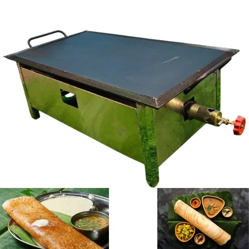 12 x 15 Inch Single Burner Dosa Bhatti with 10 mm Cast Iron Thick Tawa