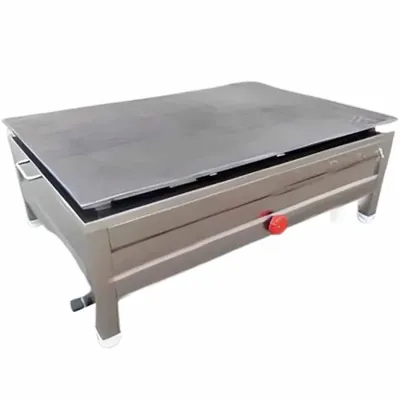 18 x 30 x 12 Inch Single Knob Dosa Bhatti with 8 mm Tawa, Stainless Steel Body