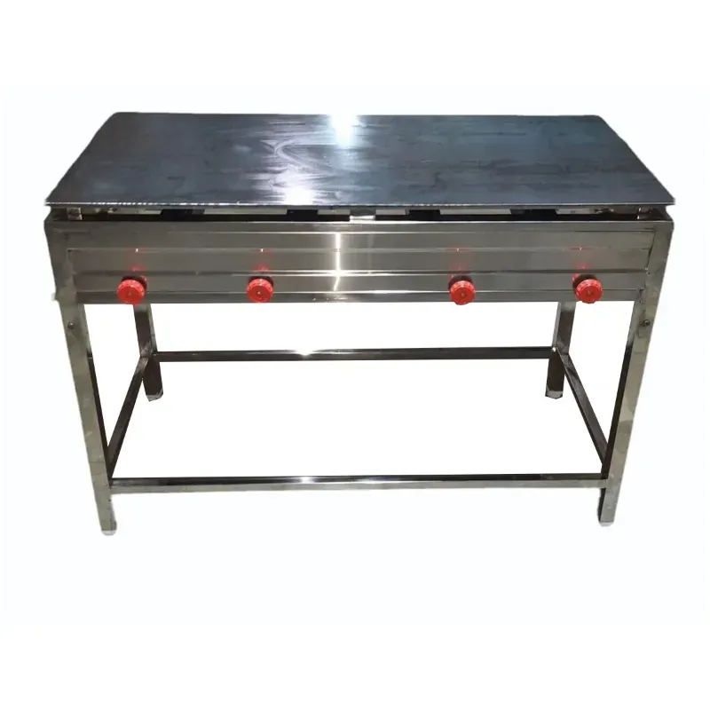 24/48 Stand Type SS Dosa Bhatti with 21 Inch Burner 8 mm Plate Thickness and 4 RV Burner