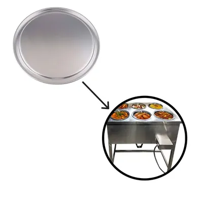 Pack of 4 SS Lid for Heavy Duty Pot Electric Bain Marie For Buffet Purpose