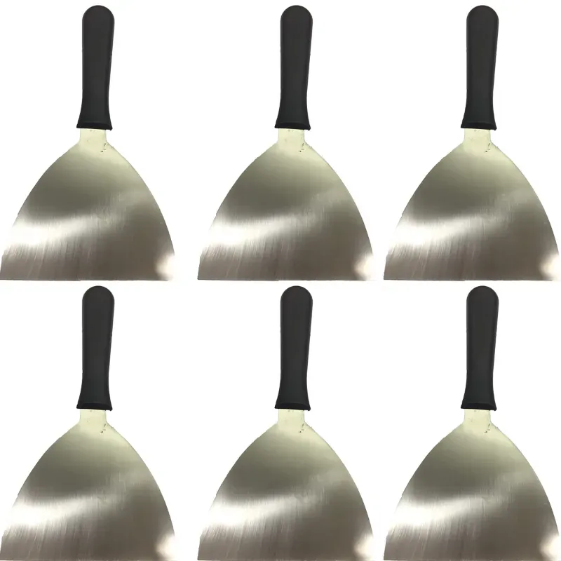 Smart Chef HS40106 Stainless Steel 6pcs Chocolate Scraper Spatula 3 Inch Blade Length for Commercial Restaurant
