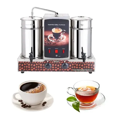 Commercial 2 L SS Fresh Filter Coffee & Tea Brewer 1400 W