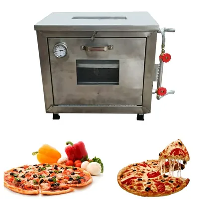 Heavy Duty 10 x 16 Inch SS Gas Operated Pizza Oven, Cooks Pizzas in 4-8 minutes.