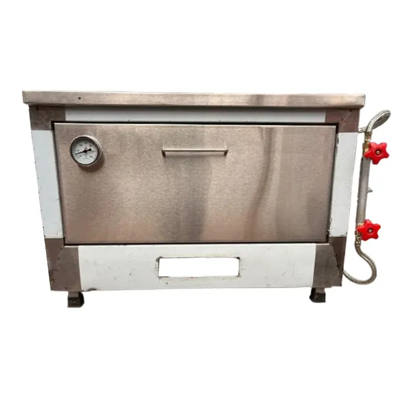 13 x 16 Inch Stone Base Gas Operated 4 pizza Oven With Stainless Steel Body for Commercial Kitchen
