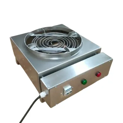Heavy Duty Stainless Steel 16 x 16 Inch 2.2 kW Electric Hot Plate for Commercial Use with MCV Switch