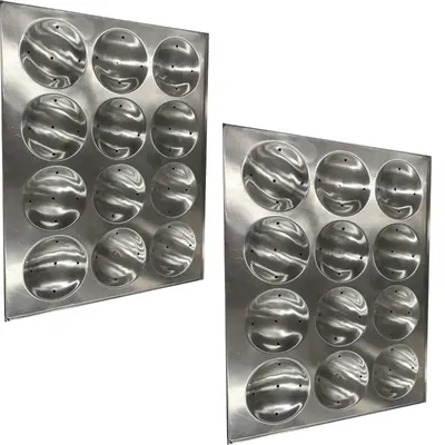 Pack of 2 Stainless Steel Regular Idli Tray Set 30 x 38 cm