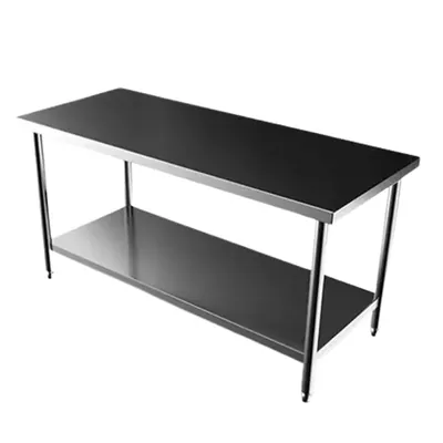 Stainless Steel Kitchen 44 x 24 x 34 Inch Work Table with Under Shelf, For Commercial Use (Weight 20kg)