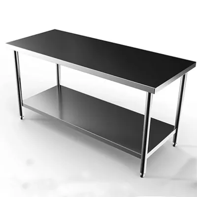 Stainless Steel Kitchen 44 x 24 x 34 Inch Work Table with Under Shelf, For Commercial Use (Weight 14.5 kg)