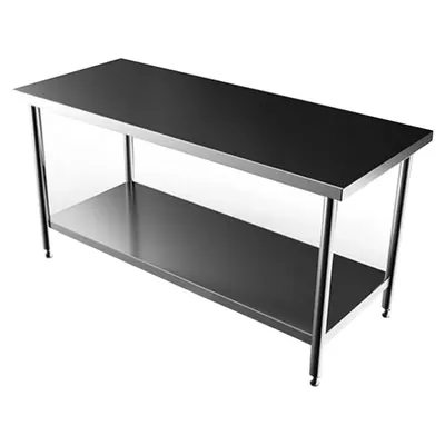 SS 72 x 24 x 34 Inch Kitchen Working Table Including Under Shelf for Commercial Kitchens, Restaurants, Bakeries, Hospitals