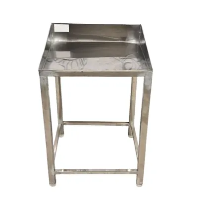 SS 24 x 24 x 32 Inch Roti Table With 6 Inch Backsplash for Commercial Kitchen