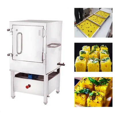 Heavy Duty Stainless Steel 10 Tray Gas Operated Nylon Khaman Machine