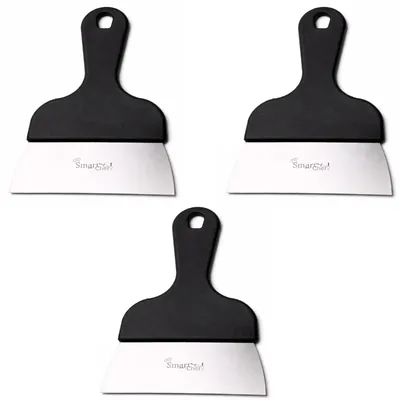 Smart Chef HS10701 Stainless Steel 16pcs Chocolate Scraper Spatula 5.75 Inch Blade Length for Commercial Restaurant