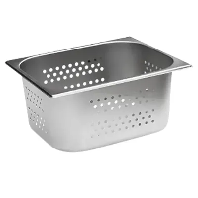 Malabar Stainless Steel Perforated Gn Pan 6 mm Hole Pan, Perforated Gastronorm Pan (1/2 150 mm)