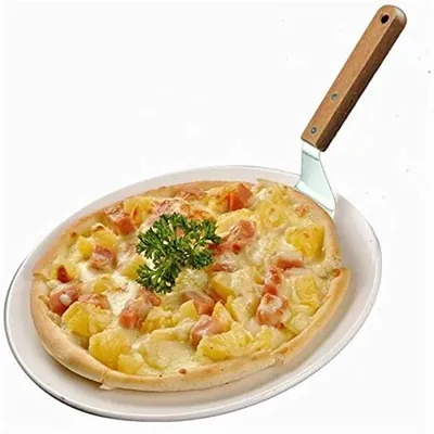 Large Size Stainless Steel Pizza Peeler 35 cm with Wooden Handle