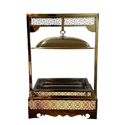 18 Inch Rectangular Polished Chafing Dish With Stainless Steel 202