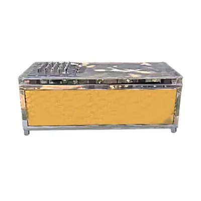 Gold Plated Stainless Steel 30 x 17 x 12 Inch Gas Operated Roti Bhatti for Commercial Use