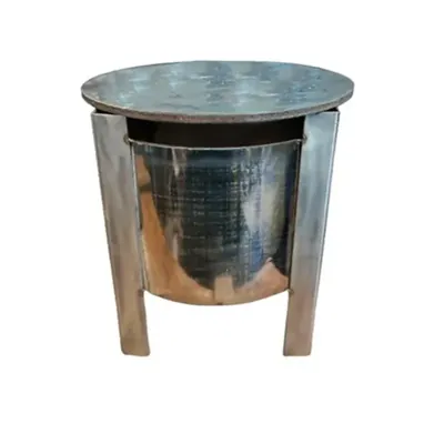 Commercial Gas Operated Stainless Steel Round Dosa Bhatti, With 8 mm Tawa