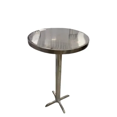 GBE 24 Inch Round Standing Table with Stainless Steel Body