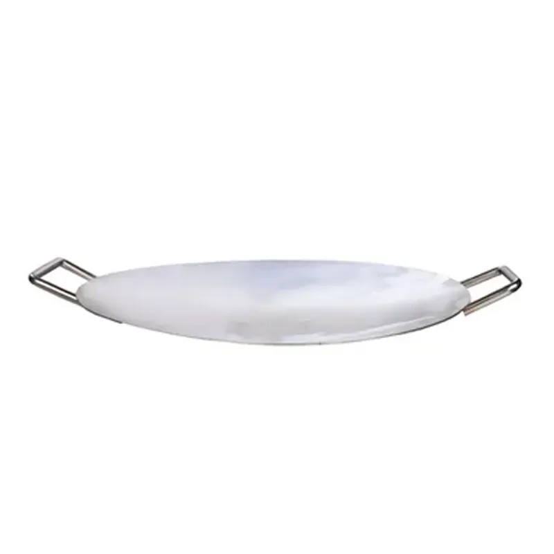 Mira Steels Steel SS 5 mm Round Tawa Platter for Catering Purpose (Size-28 Inch Dia.)