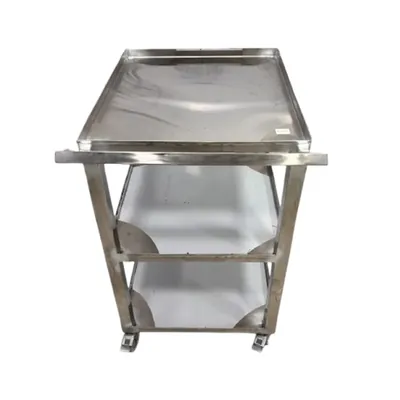 GBE 21 x 24 x 34 Inch Service Trolley with 2 Undershelf and 4 Castor Wheels