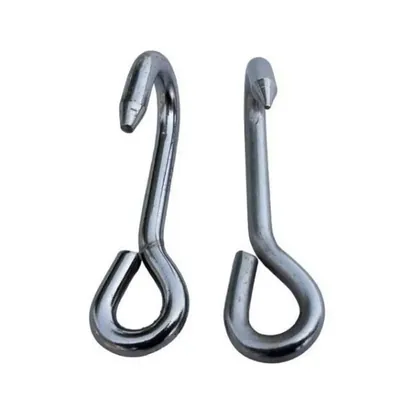 Stainless Steel Dystocia Eye Hook Sharp and Blunt OB Hook Calving Tools Veterinary Instruments (Pair), 3 Inch