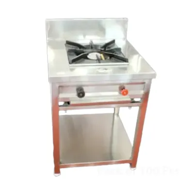 24 x 24 x 30 Inch Stainless Steel Single Burner Range