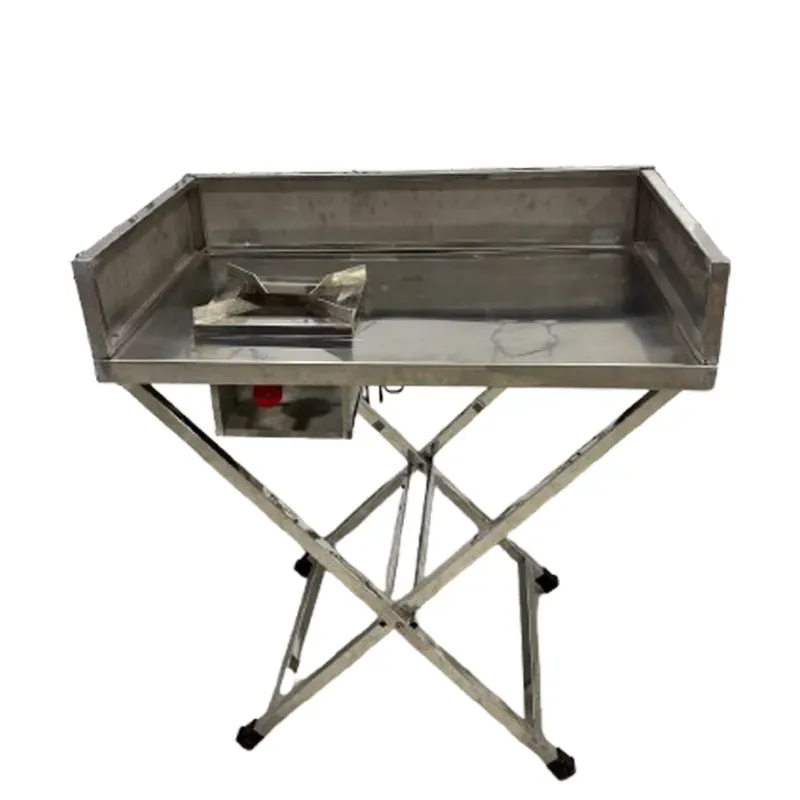 Gurubhai 45 x 24 x 32 Inch SS Folding Single Burner Gas Bhatti With Space and 6 Inch Foldable Backsplash
