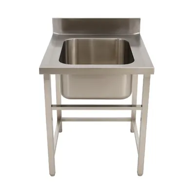 GBE 24 x 24 x 32+6 Inch Single Sink with Stainless Steel Body