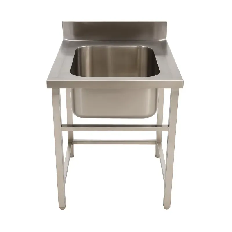 GBE 24 x 24 x 32+6 Inch Single Sink with Stainless Steel Body
