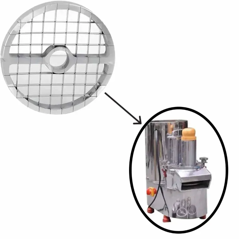 20 mm Square Blade For Heavy Duty Stainless Steel Vegetables Cutting Machine 150-200 kg/Hr Capacity with 1 HP Motor