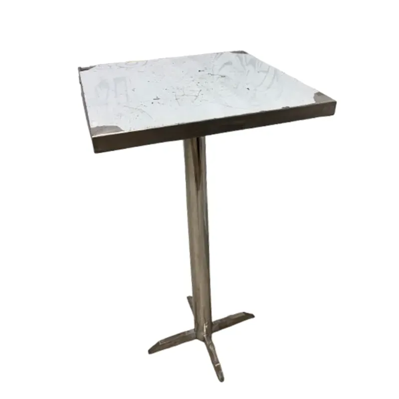 SS 24 Inch (60.96 Cm) Square Standing Table
