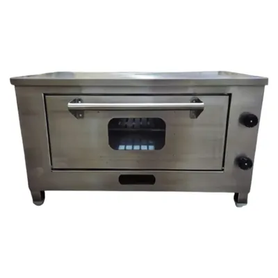 Stainless Steel 16 x 24 Inch Stone Base Gas Operated 12 Pizza Oven