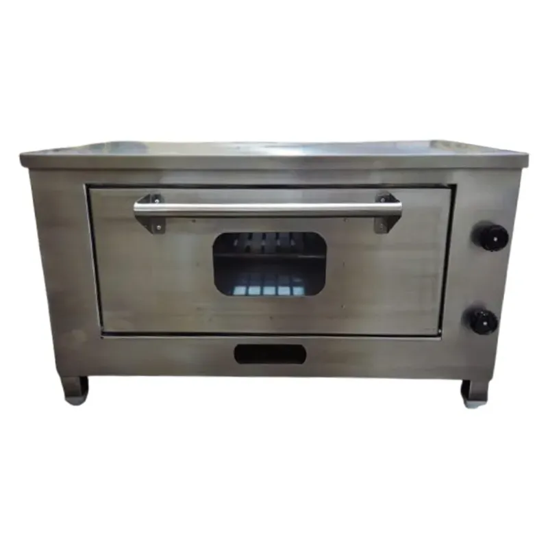 Stainless Steel 16 x 24 Inch Stone Base Gas Operated 12 Pizza Oven