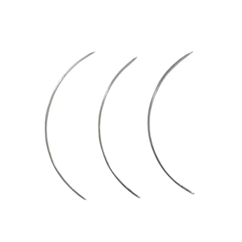 SS Suture Needle Set 1 Number Sizes for Livestock Animals (Pack of 12 Pcs Straight, 12 Pcs Curved & 12 Pcs Half Round)