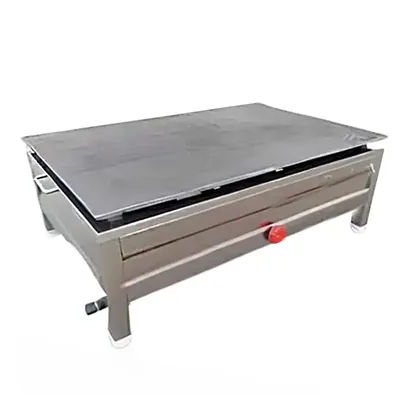 18 x 36 Inch SS Table Top Dosa Bhatti with 8 mm Plate Thickness and Single RV Burner