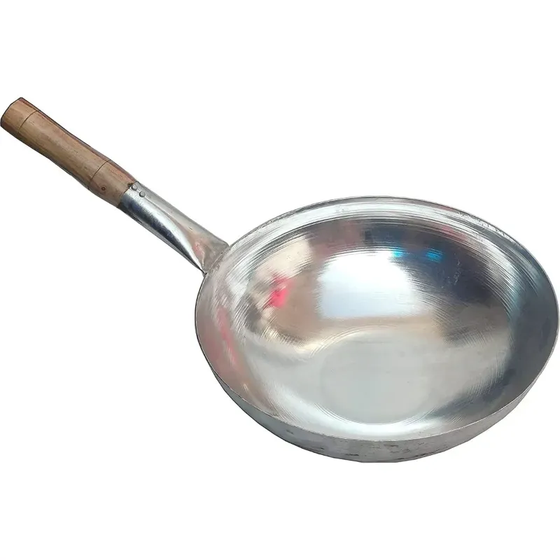 Mira Steels 16 Inch Dia Thai Wok Stainless Steel Material, 8 Litre Capacity