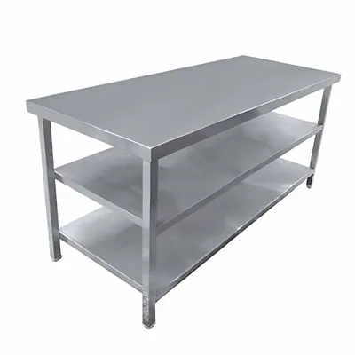High Quality 24 x 60 x 30 inch Stainless Steel 3 Shelves Work Table For Culinary Usage