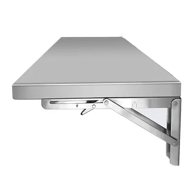 (60 x 30 cm) Stainless Steel Wall-Mounted Folding Table/ Drop Leaf Table for Hospital, Hotel, Office