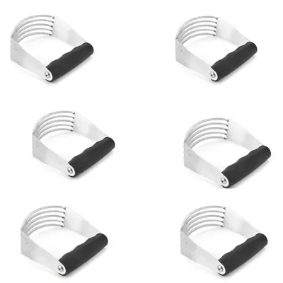 SmartChef Stainless Steel Blades Pastry Dough Blender Soft Grip Handle HSKM8831 Pack of 6