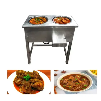 Heavy Duty 2 Pot Electric Bain Marie 1.5 kW, SS Body