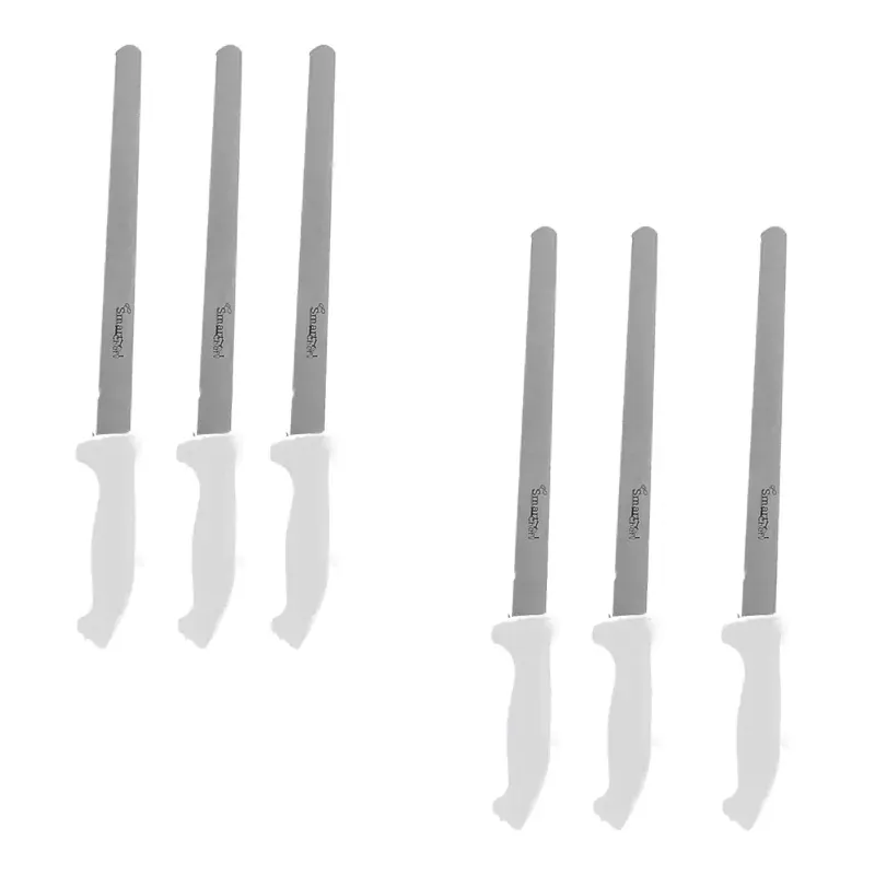Smart Chef (AS00302-03) Stainless Steel Bread Knife, 12 Inch Blade (6 pcs) for Slicing Breads