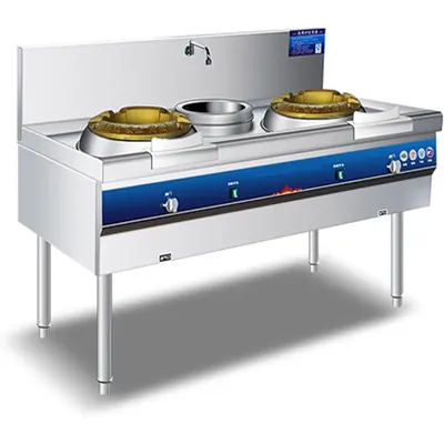 59 x 30 x 16 Inch Stainless Steel Commercial Gas Stove, Chinese Wok Range Burner