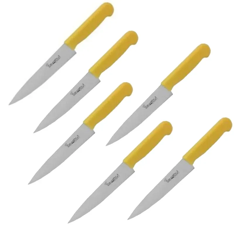Smart Chef (AS00401-04) Stainless Steel Cook Chef Knife, 8 Inch Blade (6 pcs) for Chopping, Dicing, Slicing & Prep Work
