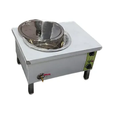 Heavy Duty SS 1 Pot Electric Bain Marie 1.5 kW, with 15 Litre Round Container for Buffet Warmer, Restaurants & Catering