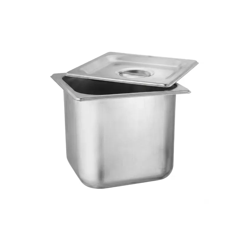 200 mm GN 8/8 Ice Cream Pan SS304 Square Corner With Lid (Pack-2)