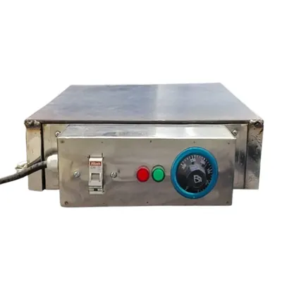 Commercial 15 x 15 Inch Electric Dosa Bhatti with MCB and 5 mm Stainless Steel Plate for Live Catering Stalls