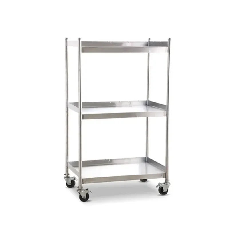 Rust Proof 36 x 24 x 36 Inch SS Service Trolleys For Commercial Kitchens, Hospitality, Medical Supplies