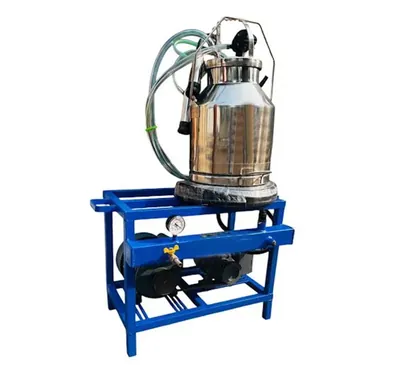 650 LPM Single Bucket Milking Machine 25 Litre with 1 HP Motor, Single Phase